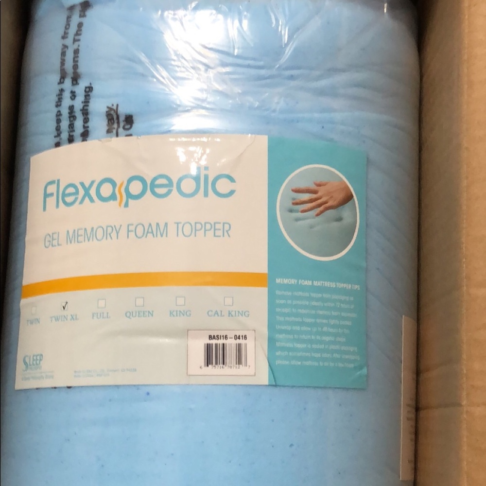 New Twin XL Gel Memory Foam Topper
